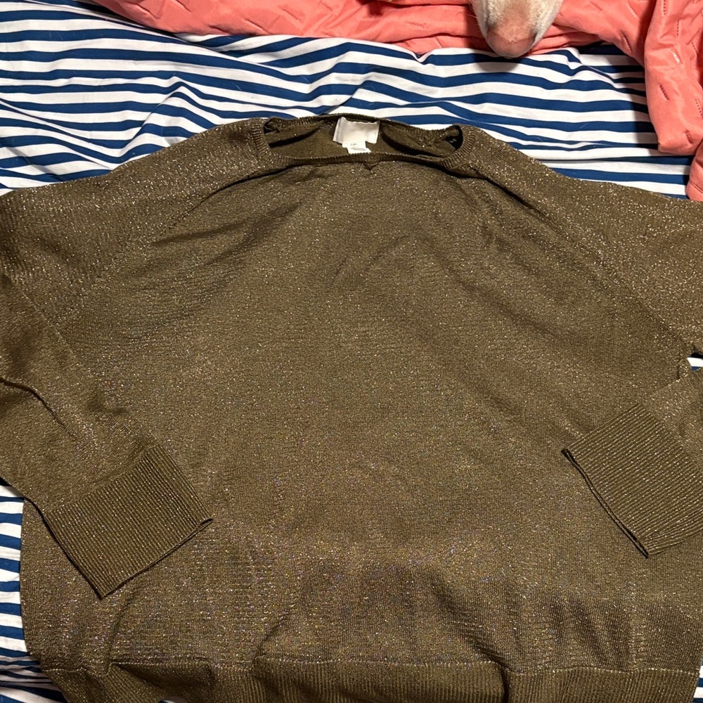 H&M Olive Green Crew Neck Sweater
